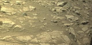 View image taken on Mars, Mars Perseverance Sol 1678: Front Left Hazard Avoidance Camera (Hazcam)