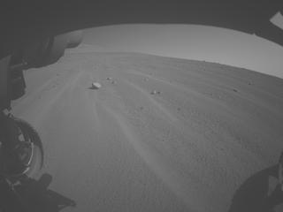 View image taken on Mars, Mars Perseverance Sol 1688: Front Left Hazard Avoidance Camera (Hazcam)