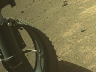 View image taken on Mars, Mars Perseverance Sol 1690: Front Left Hazard Avoidance Camera (Hazcam)