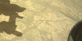 View image taken on Mars, Mars Perseverance Sol 1692: Front Right Hazard Avoidance Camera (Hazcam)