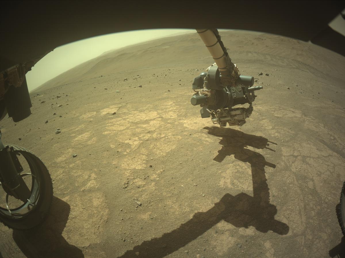 This image was taken by FRONT_HAZCAM_LEFT_A onboard NASA's Mars rover Perseverance on Sol 1693