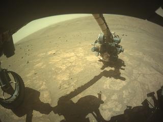 View image taken on Mars, Mars Perseverance Sol 1697: Front Left Hazard Avoidance Camera (Hazcam)