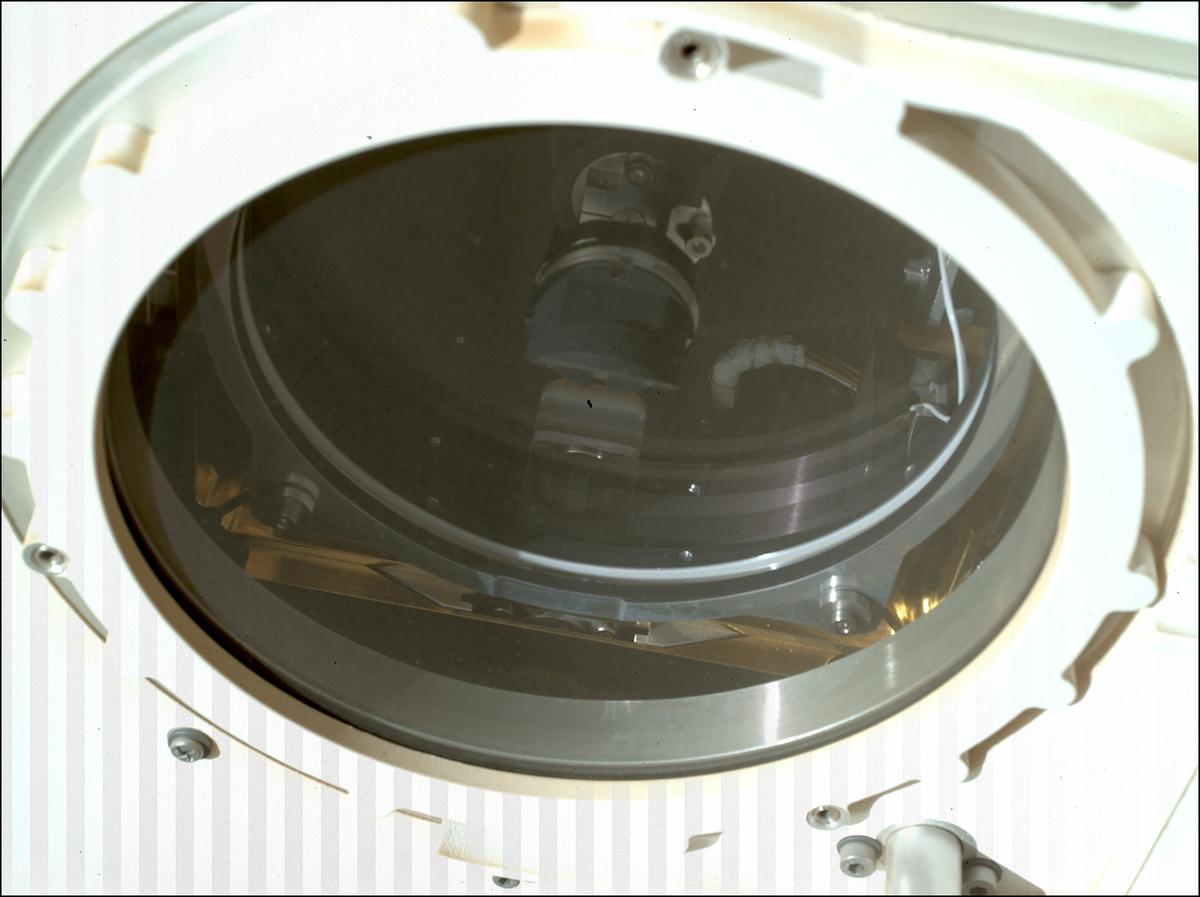 This image was taken by SHERLOC_WATSON onboard NASA's Mars rover Perseverance on Sol 1697