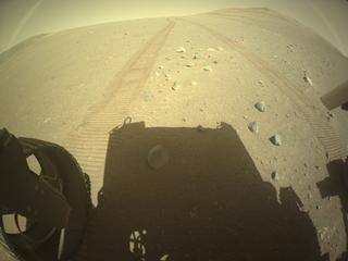 View image taken on Mars, Mars Perseverance Sol 1700: Rear Left Hazard Avoidance Camera (Hazcam)