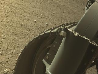 View image taken on Mars, Mars Perseverance Sol 1762: Front Right Hazard Avoidance Camera (Hazcam)