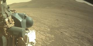 View image taken on Mars, Mars Perseverance Sol 1769: Front Left Hazard Avoidance Camera (Hazcam)