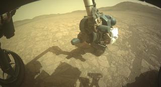 View image taken on Mars, Mars Perseverance Sol 1769: Front Left Hazard Avoidance Camera (Hazcam)