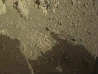 View image taken on Mars, Mars Perseverance Sol 1805: Front Left Hazard Avoidance Camera (Hazcam)