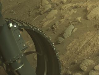 View image taken on Mars, Mars Perseverance Sol 1819: Front Left Hazard Avoidance Camera (Hazcam)