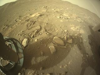 View image taken on Mars, Mars Perseverance Sol 1819: Rear Left Hazard Avoidance Camera (Hazcam)