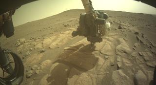 View image taken on Mars, Mars Perseverance Sol 1821: Front Left Hazard Avoidance Camera (Hazcam)