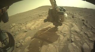 View image taken on Mars, Mars Perseverance Sol 1821: Front Left Hazard Avoidance Camera (Hazcam)