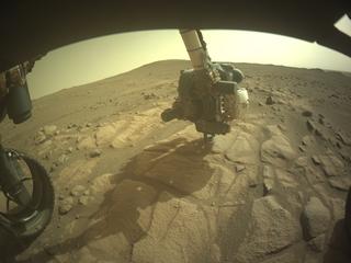 View image taken on Mars, Mars Perseverance Sol 1821: Front Left Hazard Avoidance Camera (Hazcam)