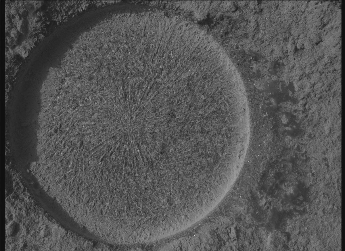 This image was taken by SHERLOC_WATSON onboard NASA's Mars rover Perseverance on Sol 1821