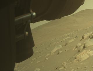 View image taken on Mars, Mars Perseverance Sol 1829: Front Left Hazard Avoidance Camera (Hazcam)