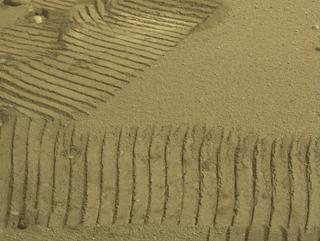 View image taken on Mars, Mars Perseverance Sol 1829: Front Right Hazard Avoidance Camera (Hazcam)