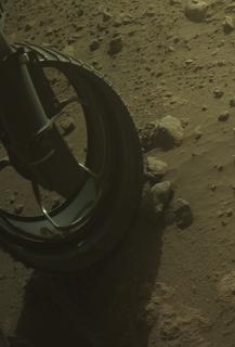 View image taken on Mars, Mars Perseverance Sol 1844: Front Left Hazard Avoidance Camera (Hazcam)