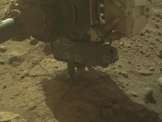 View image taken on Mars, Mars Perseverance Sol 1844: Front Left Hazard Avoidance Camera (Hazcam)