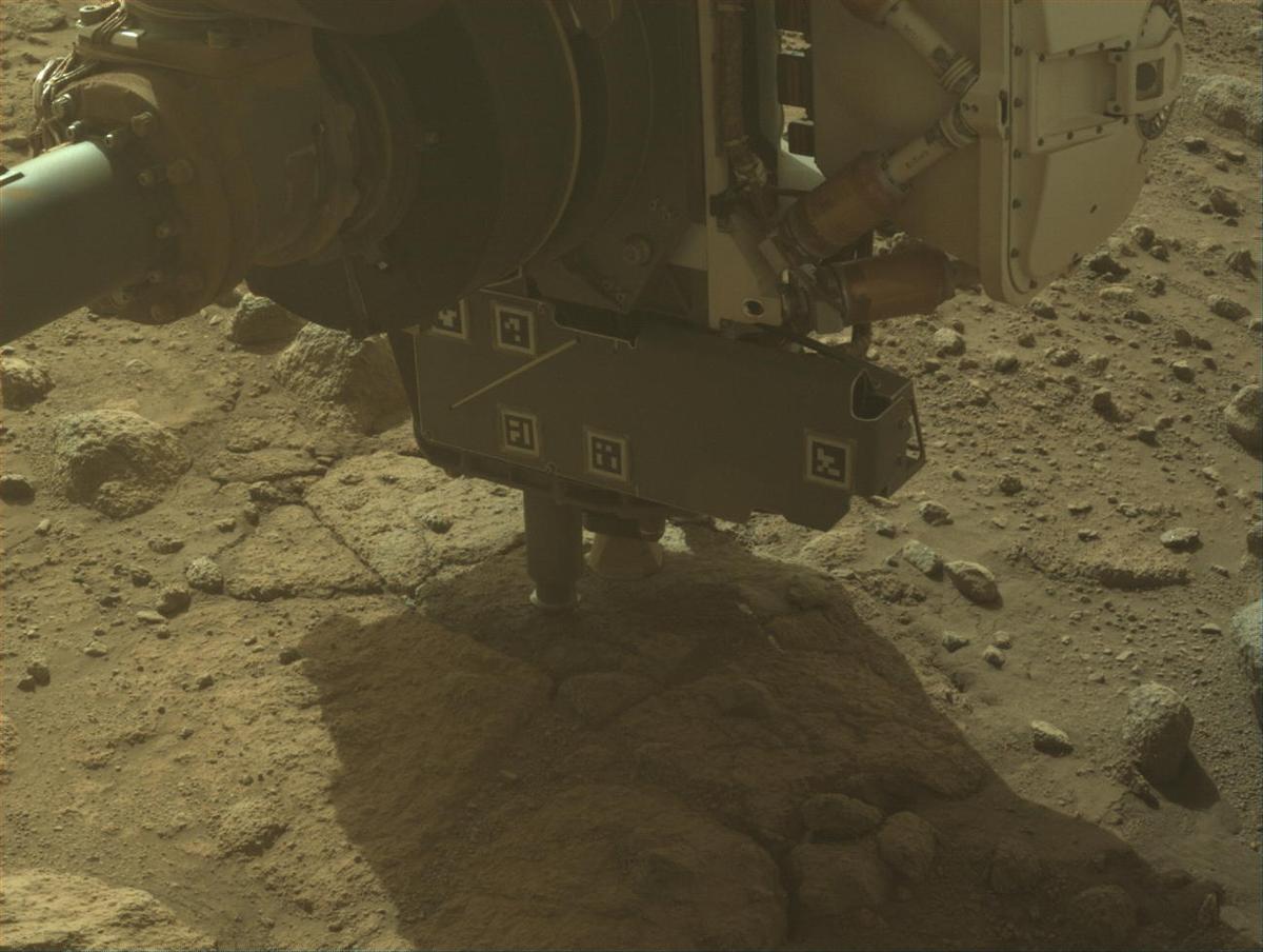 This image was taken by FRONT_HAZCAM_LEFT_A onboard NASA's Mars rover Perseverance on Sol 1844