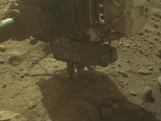 View image taken on Mars, Mars Perseverance Sol 1844: Front Left Hazard Avoidance Camera (Hazcam)