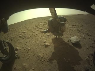 View image taken on Mars, Mars Perseverance Sol 1844: Front Left Hazard Avoidance Camera (Hazcam)