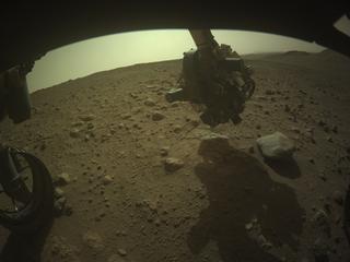 View image taken on Mars, Mars Perseverance Sol 1844: Front Left Hazard Avoidance Camera (Hazcam)