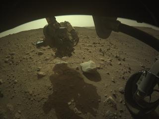 View image taken on Mars, Mars Perseverance Sol 1844: Front Right Hazard Avoidance Camera (Hazcam)
