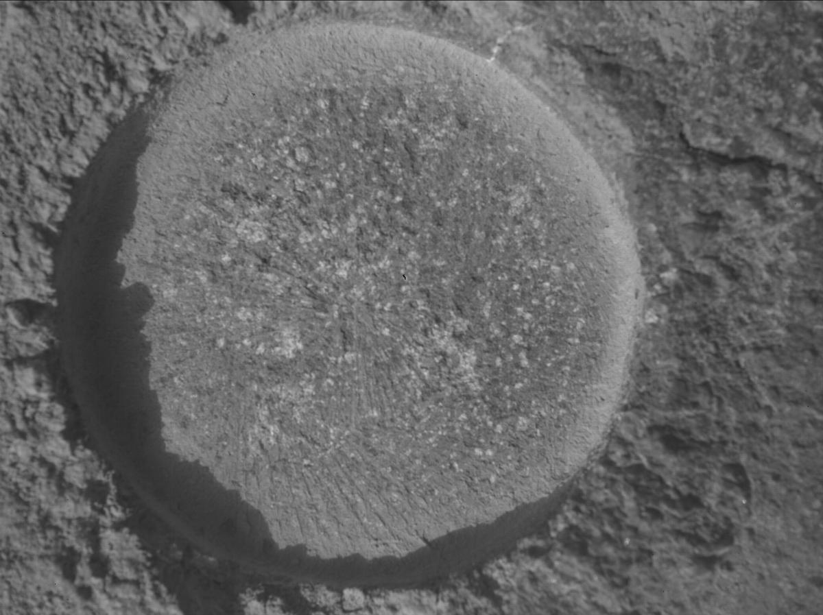 This image was taken by SHERLOC_WATSON onboard NASA's Mars rover Perseverance on Sol 1844