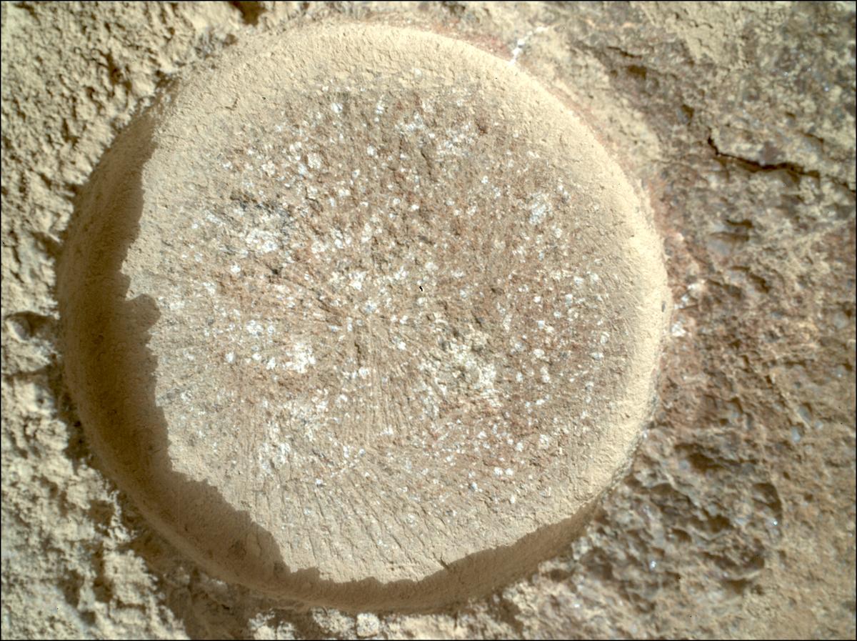 This image was taken by SHERLOC_WATSON onboard NASA's Mars rover Perseverance on Sol 1844