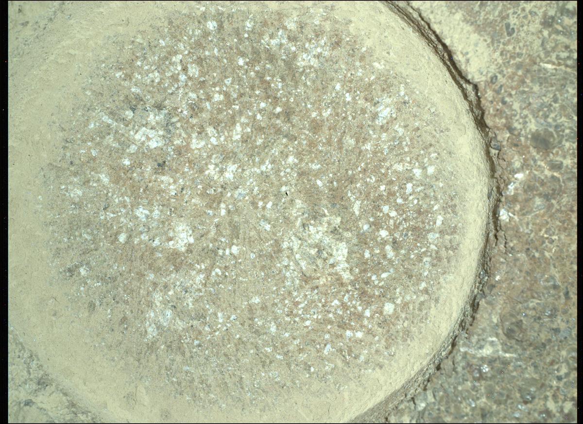 This image was taken by SHERLOC_WATSON onboard NASA's Mars rover Perseverance on Sol 1844