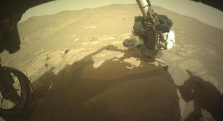View image taken on Mars, Mars Perseverance Sol 1851: Front Left Hazard Avoidance Camera (Hazcam)