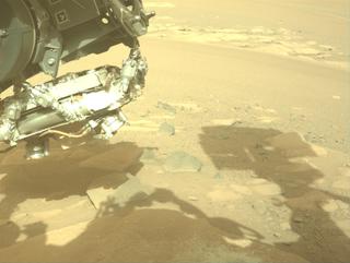 View image taken on Mars, Mars Perseverance Sol 1851: Front Left Hazard Avoidance Camera (Hazcam)