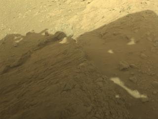View image taken on Mars, Mars Perseverance Sol 1866: Front Left Hazard Avoidance Camera (Hazcam)