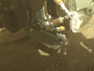 View image taken on Mars, Mars Perseverance Sol 1870: Front Left Hazard Avoidance Camera (Hazcam)