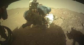 View image taken on Mars, Mars Perseverance Sol 1870: Front Left Hazard Avoidance Camera (Hazcam)