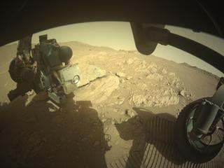 View image taken on Mars, Mars Perseverance Sol 1870: Front Right Hazard Avoidance Camera (Hazcam)