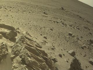 View image taken on Mars, Mars Perseverance Sol 1877: Front Left Hazard Avoidance Camera (Hazcam)