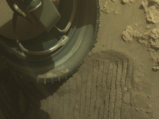 View image taken on Mars, Mars Perseverance Sol 1883: Front Left Hazard Avoidance Camera (Hazcam)