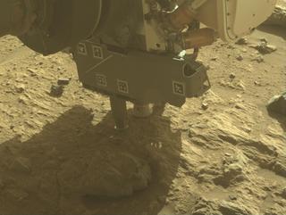 View image taken on Mars, Mars Perseverance Sol 1885: Front Left Hazard Avoidance Camera (Hazcam)
