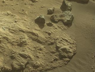 View image taken on Mars, Mars Perseverance Sol 1885: Front Left Hazard Avoidance Camera (Hazcam)