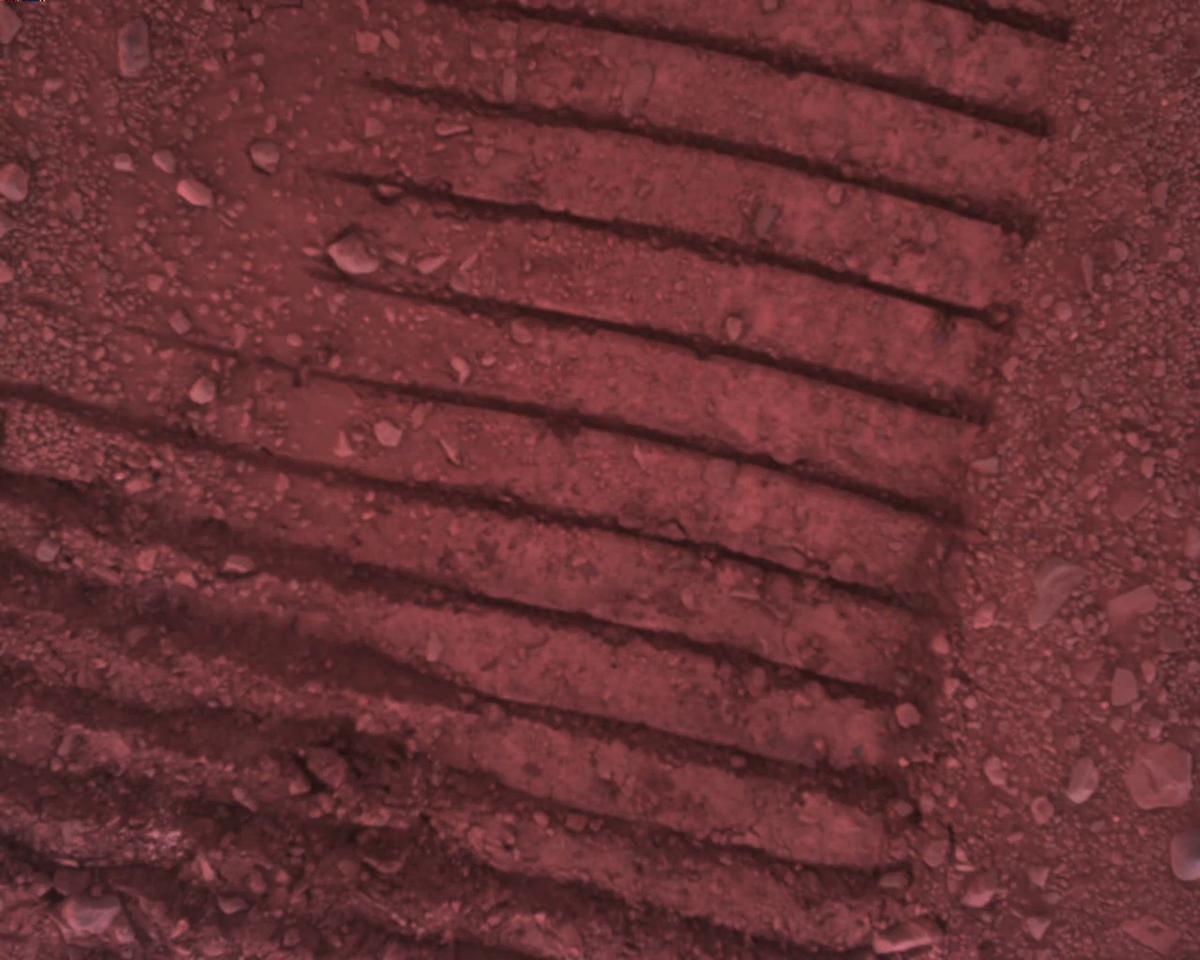 This image was taken by EDL_RDCAM onboard NASA's Mars rover Perseverance on Sol 1911