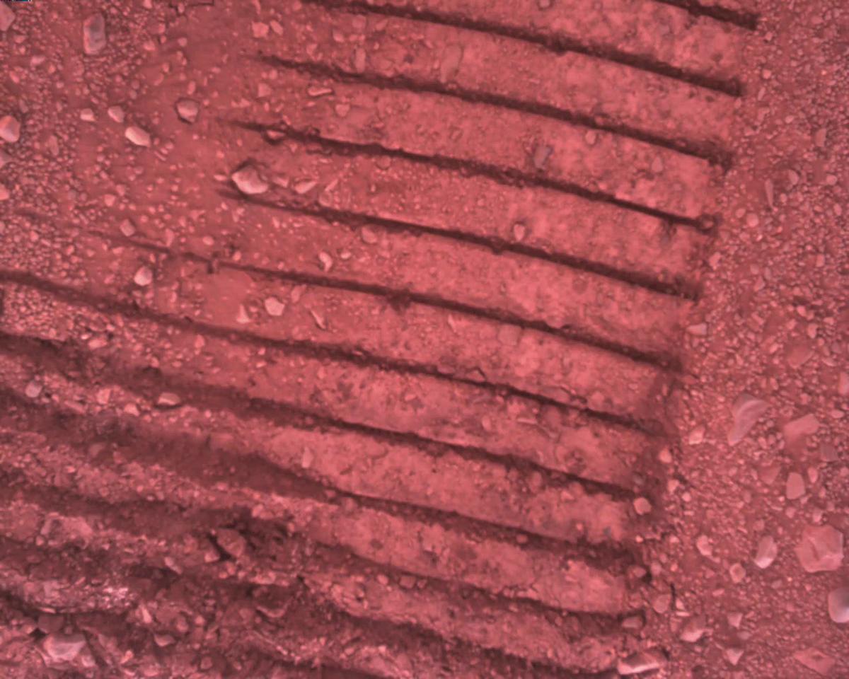 This image was taken by EDL_RDCAM onboard NASA's Mars rover Perseverance on Sol 1911