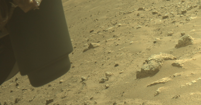 NASA's Mars Perseverance rover acquired this image of the area in front of it using its onboard Front Left Hazard Avoidance Camera A. 

This image was acquired on Sept. 10, 2026 (Sol 1975) at the local mean solar time of 15:35:41.