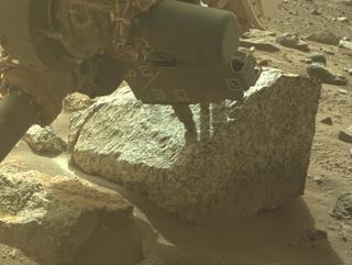 View image taken on Mars, Mars Perseverance Sol 1975: Front Left Hazard Avoidance Camera (Hazcam)