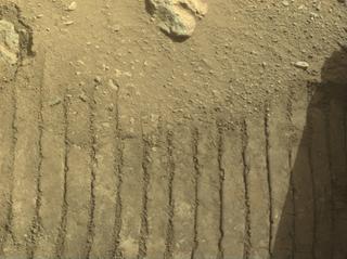 View image taken on Mars, Mars Perseverance Sol 1979: Front Right Hazard Avoidance Camera (Hazcam)