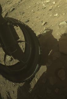 View image taken on Mars, Mars Perseverance Sol 2011: Front Left Hazard Avoidance Camera (Hazcam)