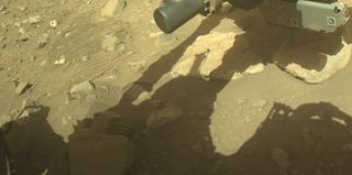 View image taken on Mars, Mars Perseverance Sol 2011: Front Left Hazard Avoidance Camera (Hazcam)