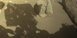 View image taken on Mars, Mars Perseverance Sol 2011: Front Left Hazard Avoidance Camera (Hazcam)