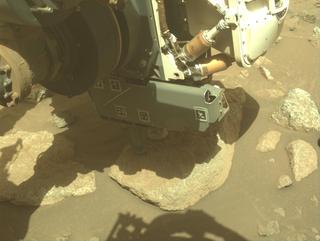 View image taken on Mars, Mars Perseverance Sol 2011: Front Left Hazard Avoidance Camera (Hazcam)