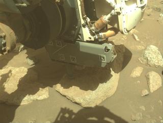 View image taken on Mars, Mars Perseverance Sol 2011: Front Left Hazard Avoidance Camera (Hazcam)